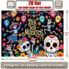 2D flat banner 1 skeleton-themed Halloween backdrop decoration item polyester party banner decorationzyc