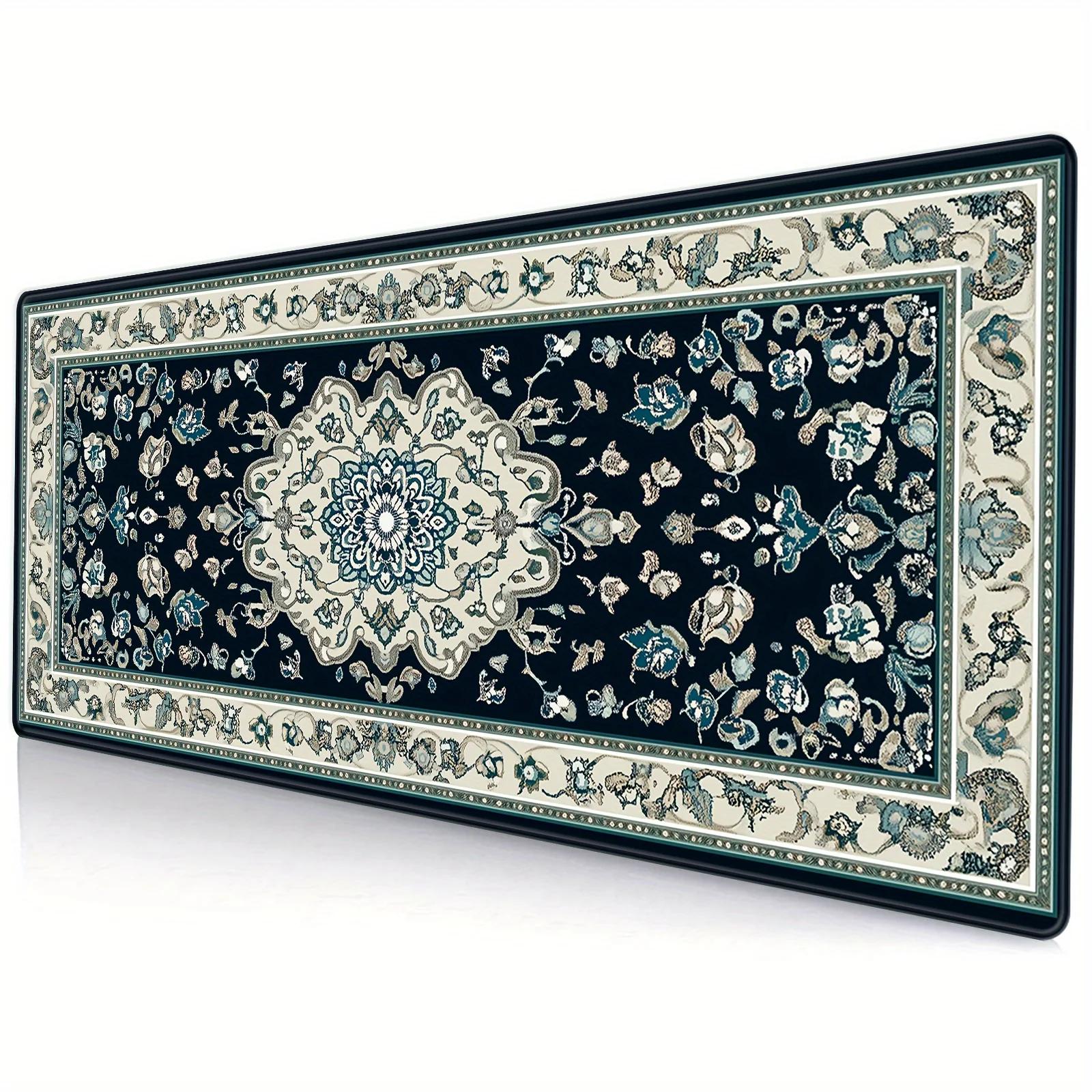 

Коврик для мыши с персидским узором, настольный коврик, высококачественный материал, нескользящая резиновая основа, края с точной прошивкой, прочный и водонепроницаемый 350X600X2MM