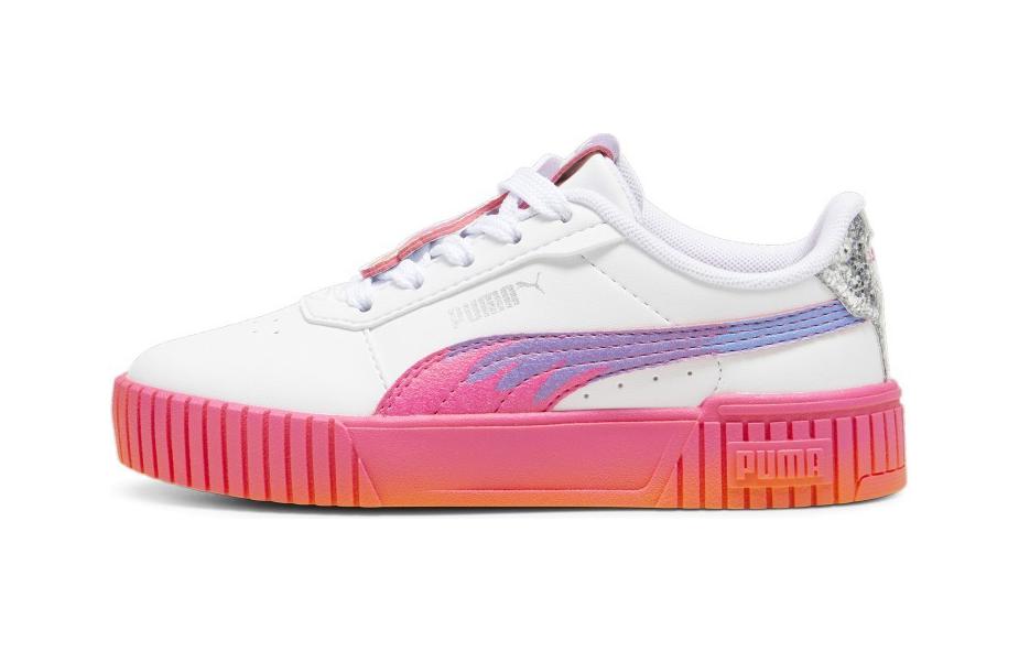 PUMA Carina 2.0 2.0 Trolls PS Low top Kids Skateboarding Shoes White Pink Children Aged 3 7 Years Old 396537-01 35