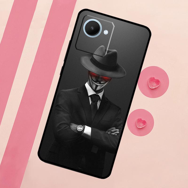 Man Suit Shirt Tie For Realme C67 C75 C63 C61 C71 C55 C51 C65 C53 10 11 12 13 14 15 Pro Plus GT6 GT7 Pro Case