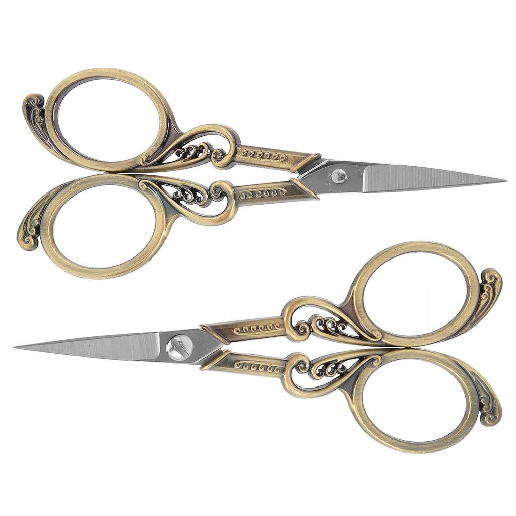Vintage Scissors Stainless Steel High Sharpness Effort Saving Widely Used Craft Scissors for Embroidery Handicraft