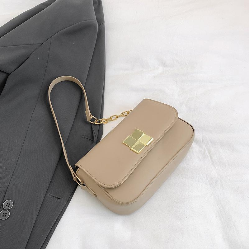 This Year 2025 New High-value Popular Bag Fashion Lock Small Square Bag Shoulder Crossbody Versatile Exquisite Small Bag