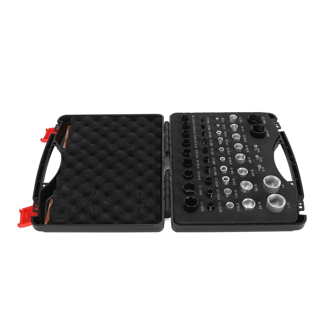 44 STÜCKE Mutter- und Bolzengewindeprüfer Aluminiumlegierung Zoll und metrisch Hohe Genauigkeit Bolzenmutter