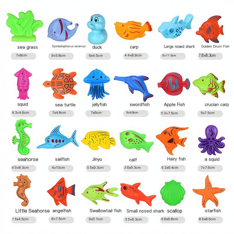40Pcs With Big Round Pool fishing toys for boys Education toy For Kids