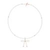 Mariel Ribbon Pearl Bead Necklace + Pendant Set (Set-J0-0908)
