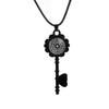 Gothic Hecate Goddess Black Leather Chain Necklace Pendant