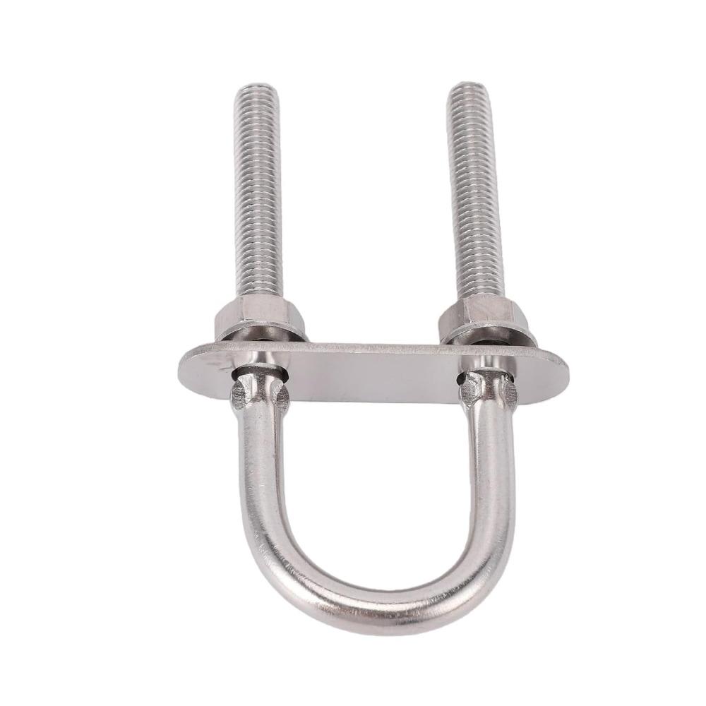 4pcs Durable Boat U Bolt With Nut Plate Washe Steel U Bolts Strong U Bolt Hardware  For Marine Use