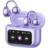 Elegant Touchscreen Clip-On Earbuds, Wireless Open Ear Headphones with 1.3" Color Display, Bluetooth 5.4, 50H Playtime, Ultra-Light 4.1g, IPX5