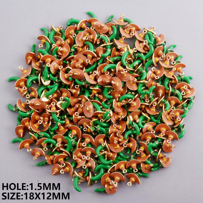 5pcs Enamel Charm Ladybug Bee Croissant Ice Cream Charms For Jewelry Making Supplies Food/Animal Pendant 3D Banana DIY Materials
