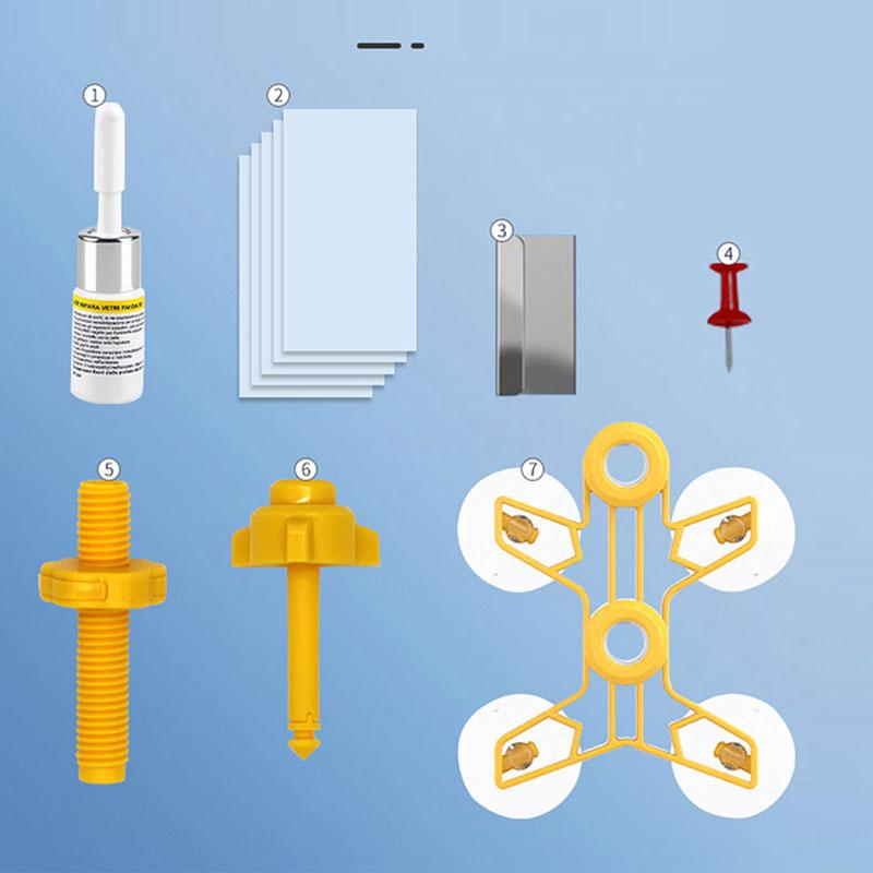 

Автомобильное лобовое стекло Ремонтный комплект из смолы для ветрового стекла Инструмент для ремонта окон автомобиля Клей для ремонта трещин на лобовом стекле автомобиля