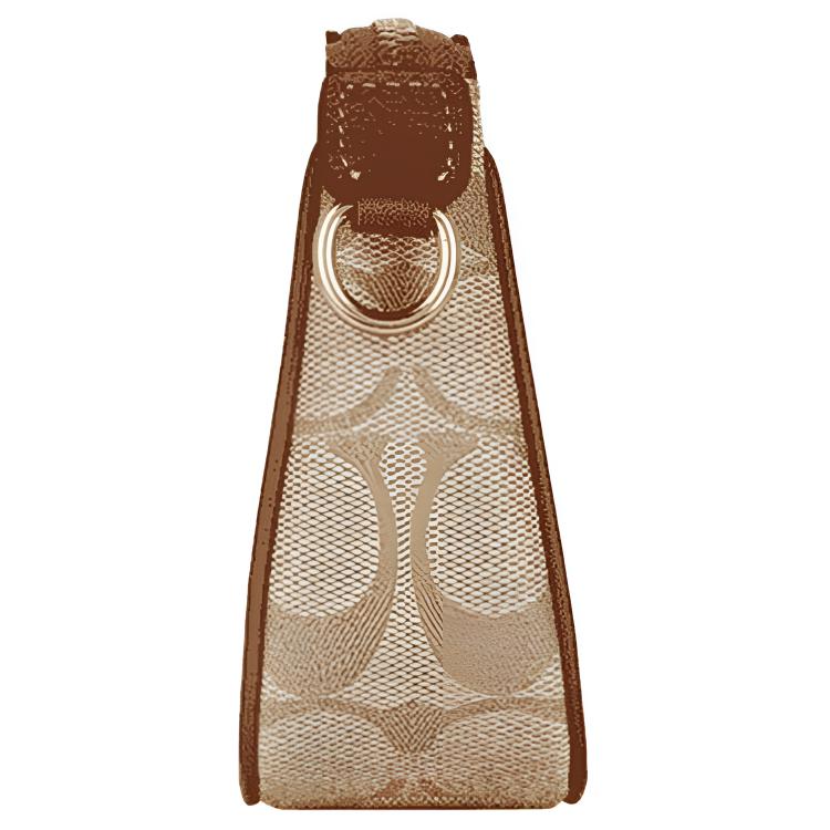 Coach Nolita 19 Metallic Logo Classic Print Faux Leather Mahjong Bag Women Shoulder Bag White Glacier-White CA444-IMRFI