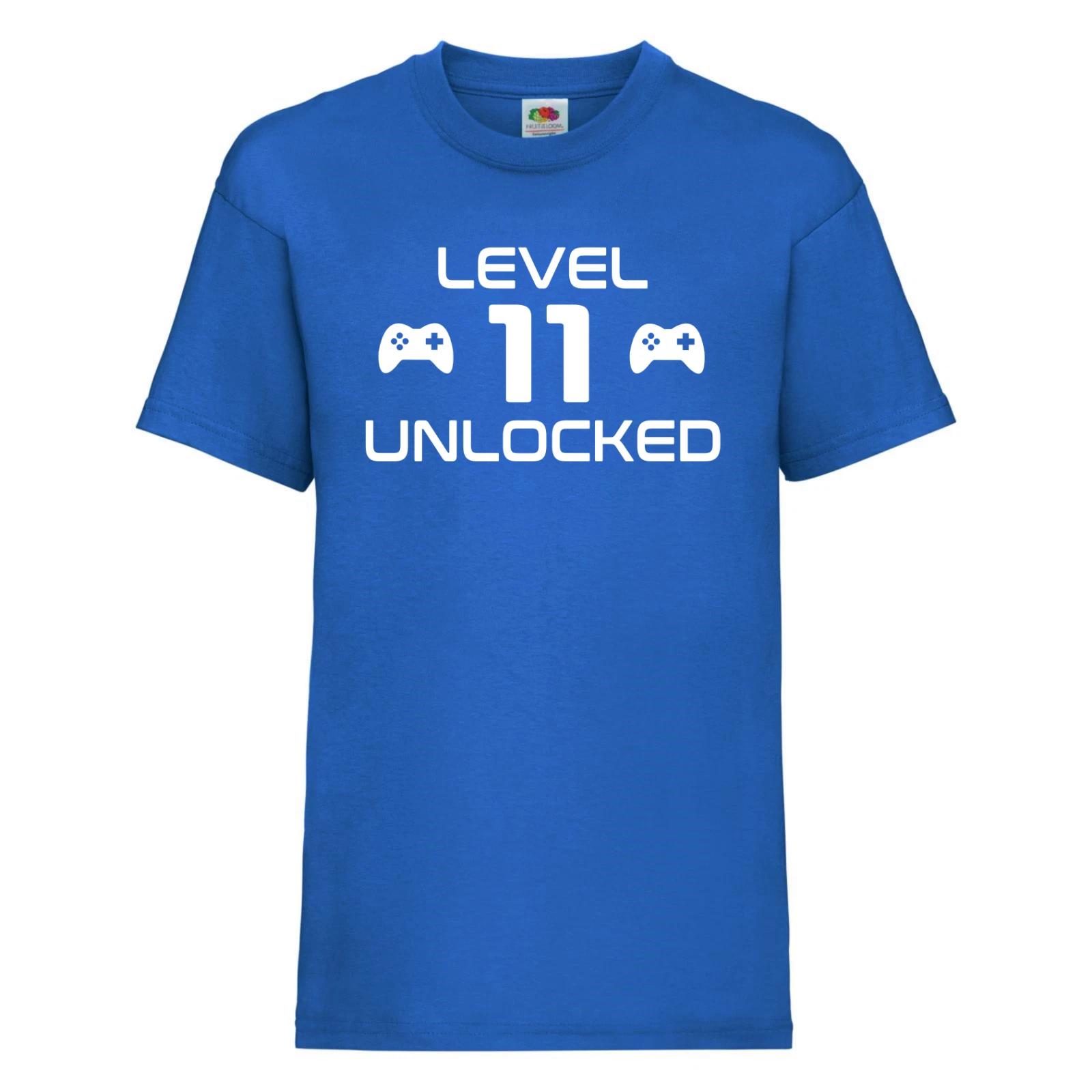 

Level 11 Unlocked T-Shirt - Gift for 11 year old birthday, 11th birthday t Shirt S