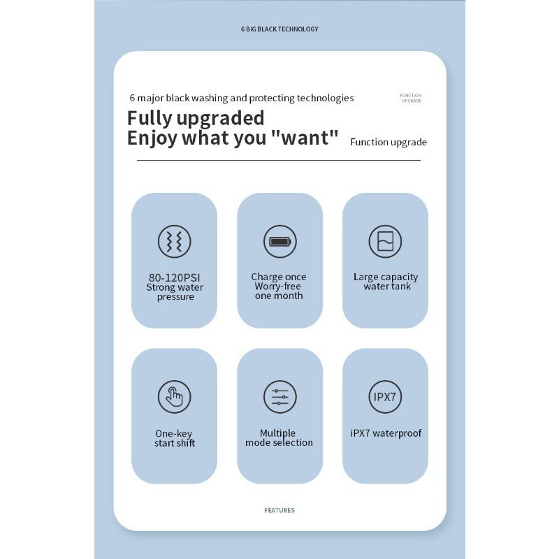 1PACK Cordless Electric Water Floss Kit with 4 Nozzles - 360 ° Rotatable Nozzle, USB Charging for Daily Dental Care and Gum Cleaning