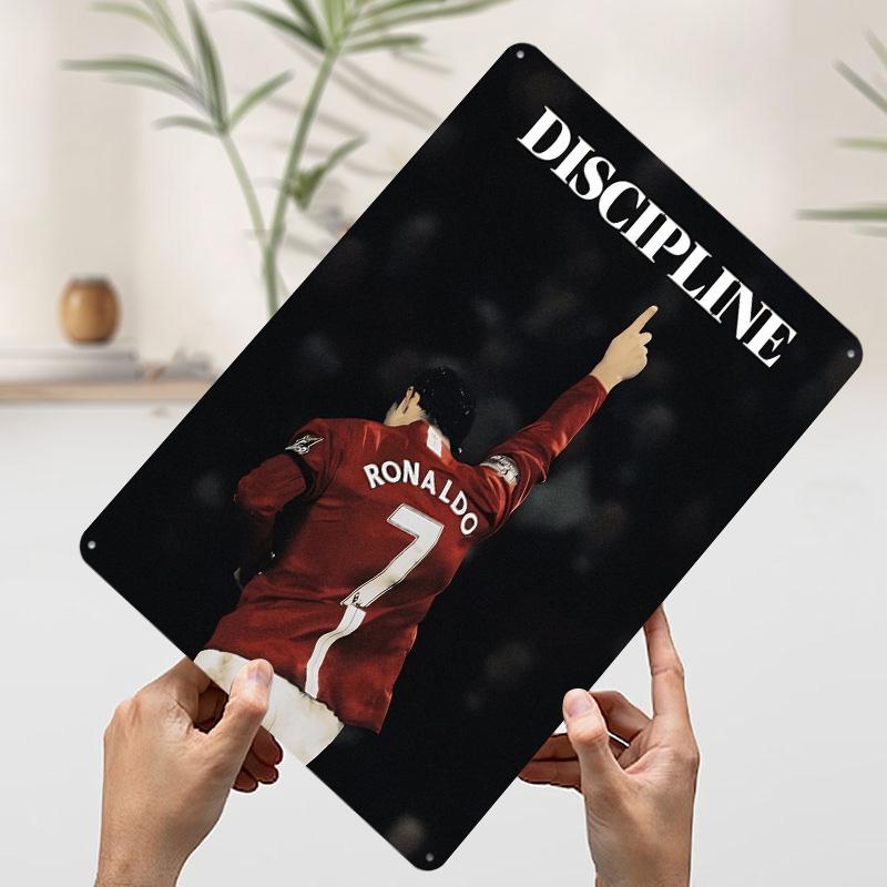 

Cristiano Ronaldo Motivation Tinplate Poster Customized Wall Art Vintage Metal Signs Retro Tin Plaque for Home Decor Items Room 7.9x11.8In(20x30cm)