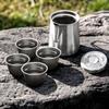 Stainless Steel Outdoor Tea Set Easy To Clean for Picnics, Road Trips