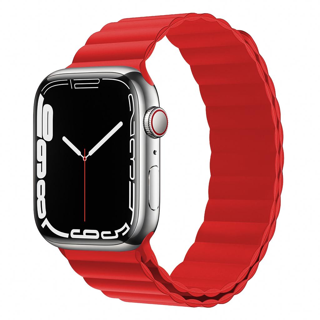 Magnetic loop strap For Apple watch ultra 3 band 44mm 40mm 45mm 41mm 42 49mm 46mm Silicone Bracelet iWatch series se 7 8 9 2 10