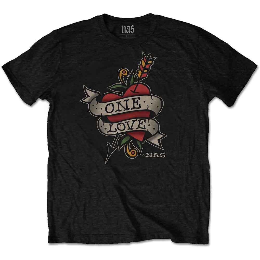 Nas Love Tattoo T-Shirt Black New M