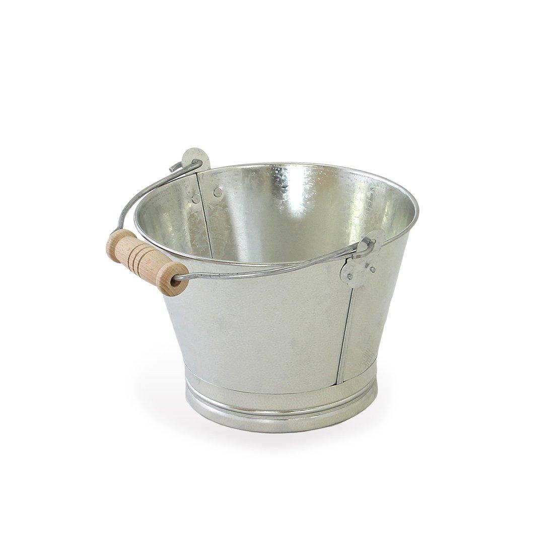 Matsunoya wooden handle galvanized bucket XS Japanese-made