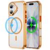 Case for 17 16 15 14 13 12 Pro Max Transparent Magnetic Protective Cover Full Coverage Wireless Charging Shock Proof Tough Shell