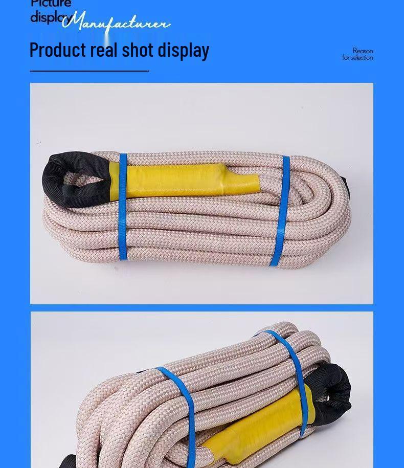 Heavy-Duty Nylon Car Tow Rope for Strong Traction and Roadside Rescue