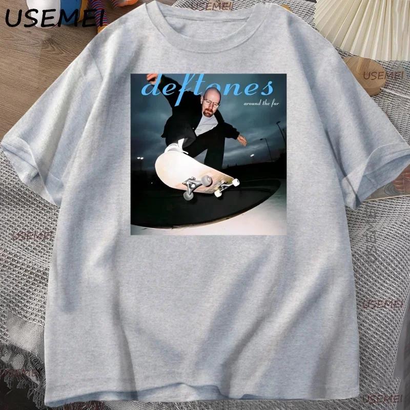 Walter White Breaking Bad Skateboarding T Shirt Unisex Funny Cotton Short Sleeve Deftones Tshirts Unisex Clothing Streetwear Clothes