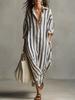 Striped Shirt Dress With Pockets For Casual Summer Wear In Relaxed Fit