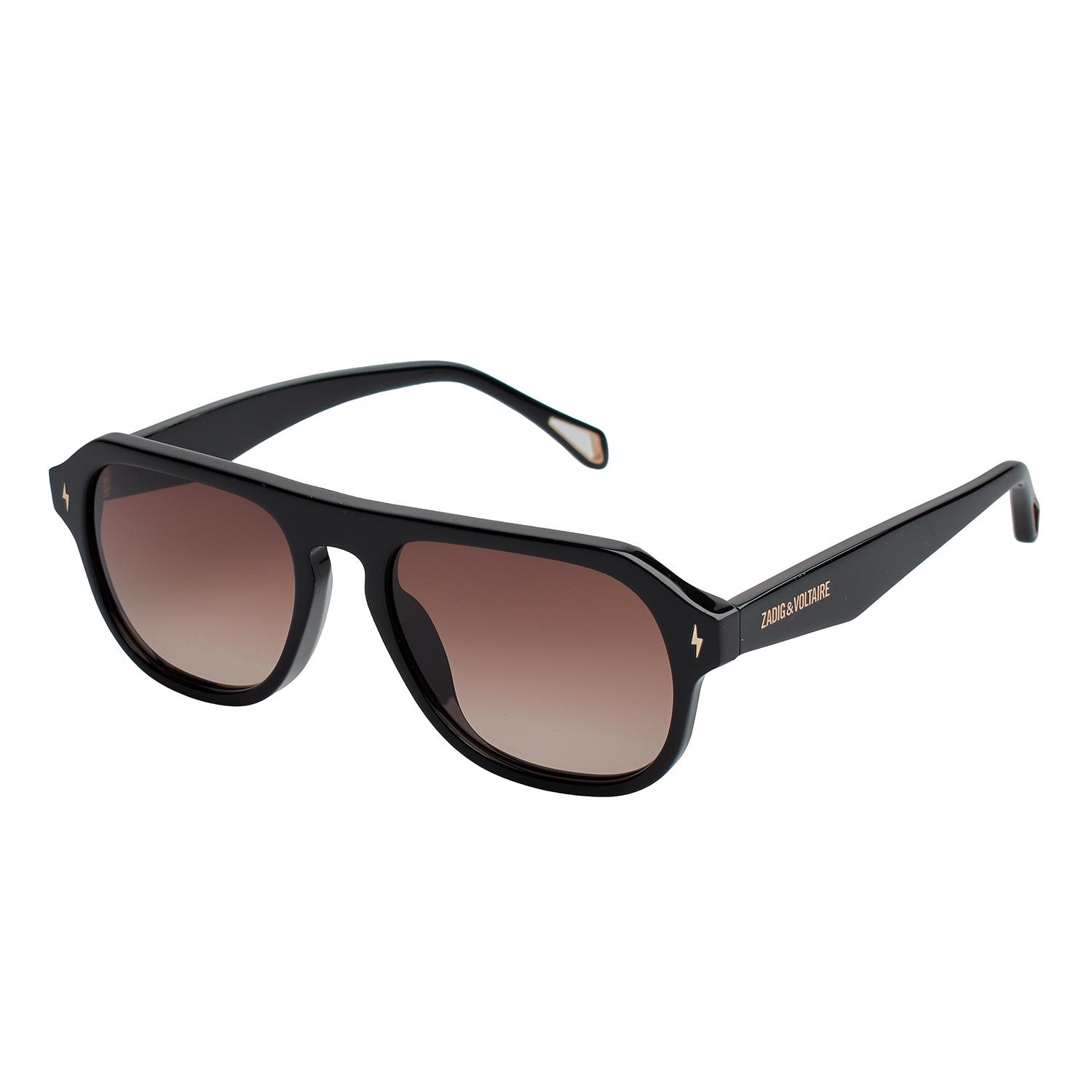 Lunettes de soleil aviateur SZV374 pour hommes et femmes TU noir
