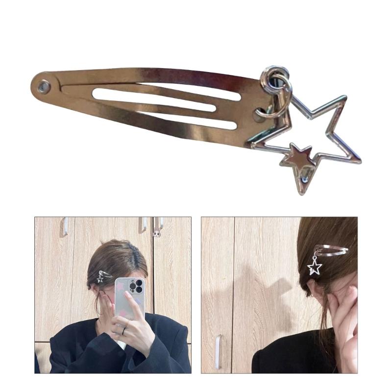 Y2k Star Pendant Hairpins Cute Hair Clips Fashion Hairpins Hair Accessories Hair Pin Alloy Material Gift for Children