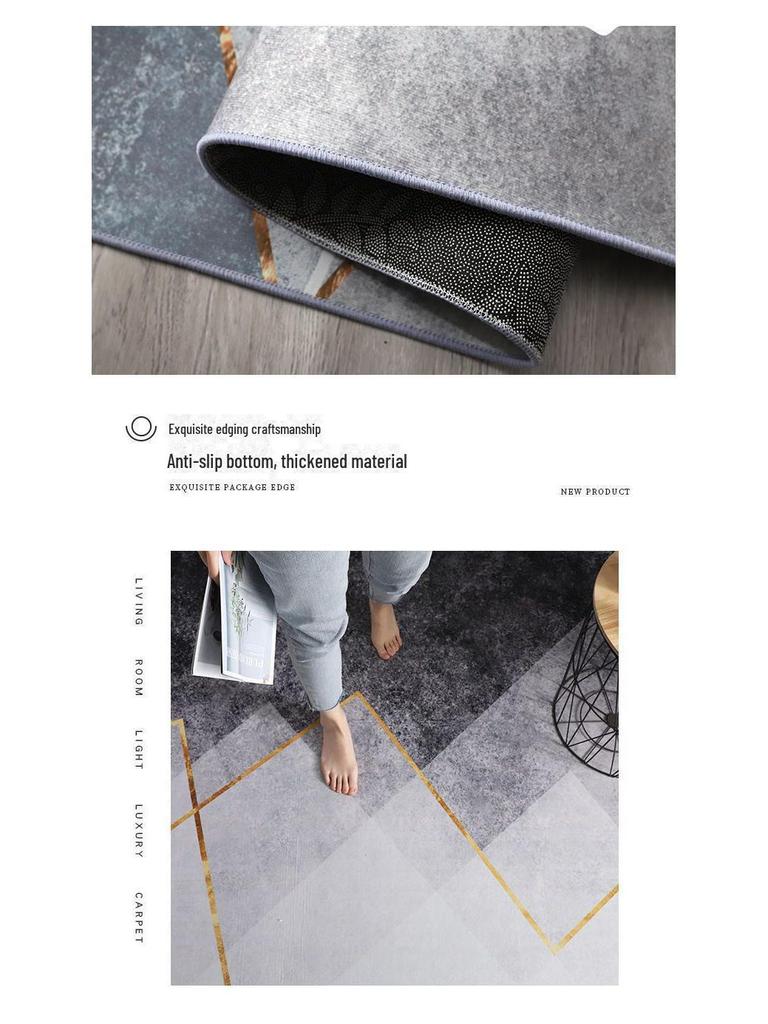 Modern Dirt-Resistant, Easy-Care Crystal Velvet Carpet for Living Room – Wear-Resistant & Non-Slip Design