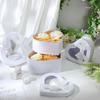 4pcs Flower Boxes Heart Shaped Gift Boxes Floral Gift Box Assorted Sizes with Transparent Window Lids and Ribbons Display Box Party Favor Box