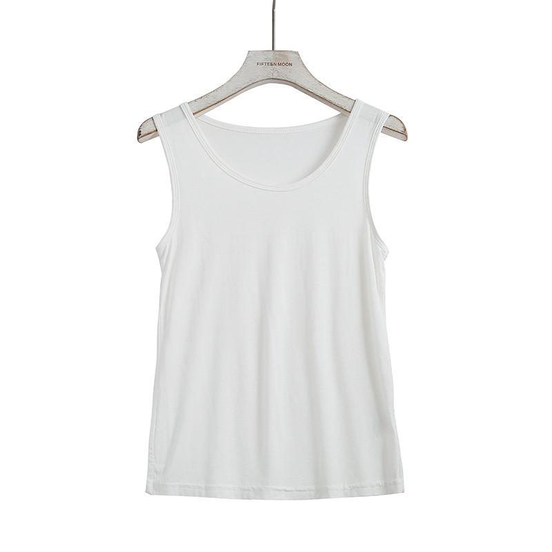 

2025 Spring/Summer Modal Camisole Women s Inner Match Slimming Black and White Suit Base All-Matching Sleeveless Tops White Vest M (recommended 40.00 kg-50.00 kg