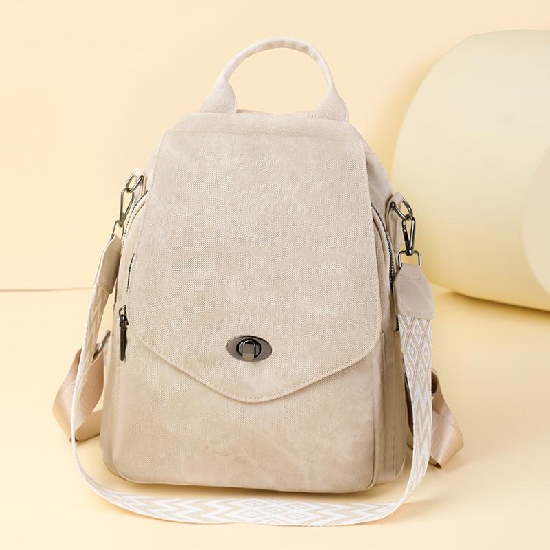 Women's Large Capacity Backpack Soft Leather Multi-Purpose Shoulder Bag