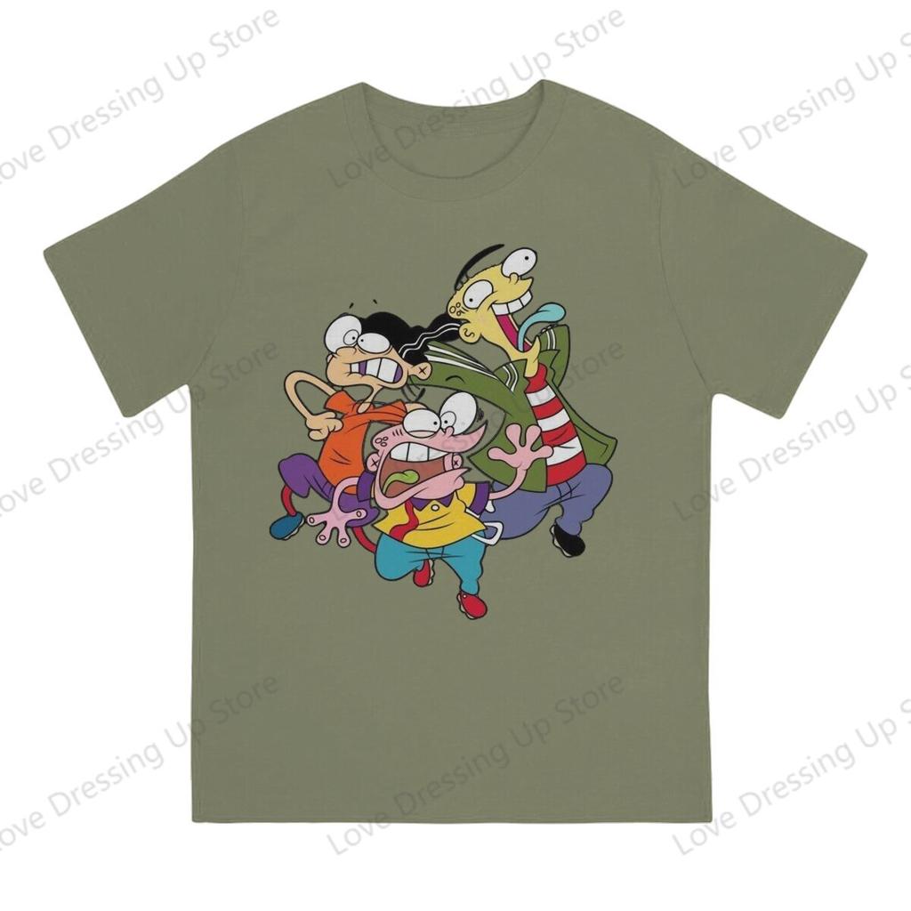 T-shirt 100% Cotone Ed Edd N Eddy Le Disavventure T-shirt Unisex Cartoon Network Anni '90 Assorbente Sudore Casual Maniche Corte S6xl