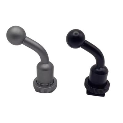 Universal Aluminum Alloy Mount Adapter for 17mm Ball Head Devices To Tripod Cold Shoe 1/4inch Thread Compatibility