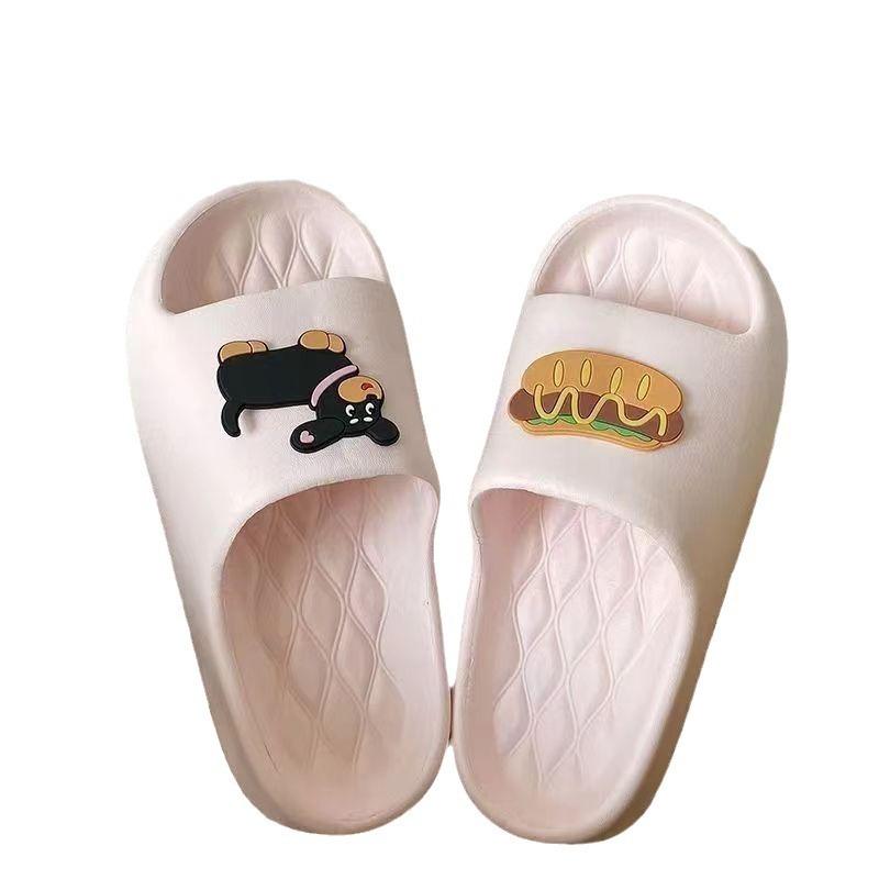 New summer cool slippers women's home leisure soft bottom beach wear thick bottom women's cartoon slippers