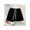 Summer Shorts Women Elasticity Lovely Girls Korean Style Sweet Students Harajuku Simple Pure Gray Trousers Female