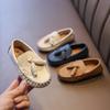 Children'S Colors Boys Casual Leather Shoes Kids Loafers Peas Shoes Toddler Slipon Soft Bottom Boat Shoes Moccasin Of Baby Y