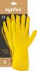 Flocked Rubber Protective Gloves / Yellow / Size: 7- / Ox-Flox_S