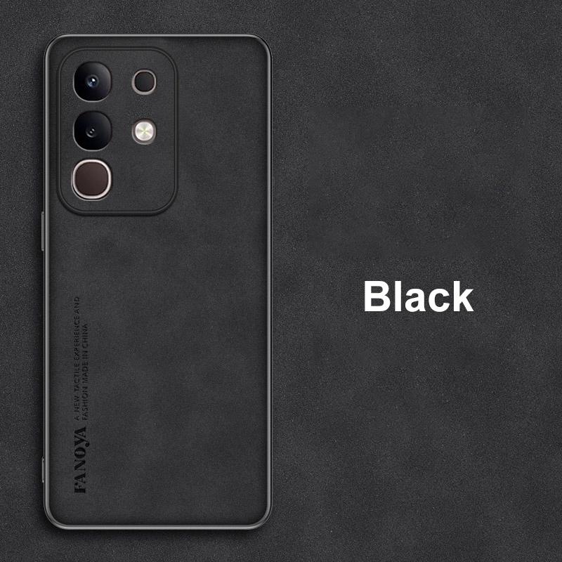 

Для Vivo Y29 4G Чехол Роскошный Чехол для телефона из ПУ кожи Для Vivo T4X Y29 Задняя крышка Матовый Силиконовый Ударопрочный Полная защита Coque For Vivo Y29 4G чёрный