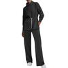 Women's 2 Piece Short Sleeve Sweatshirt Pants Set With Pockets Casual Sportswear