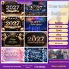 2027 Silvesterparty Foto Hintergrund Anpassbares Hängendes Stoff Dekor