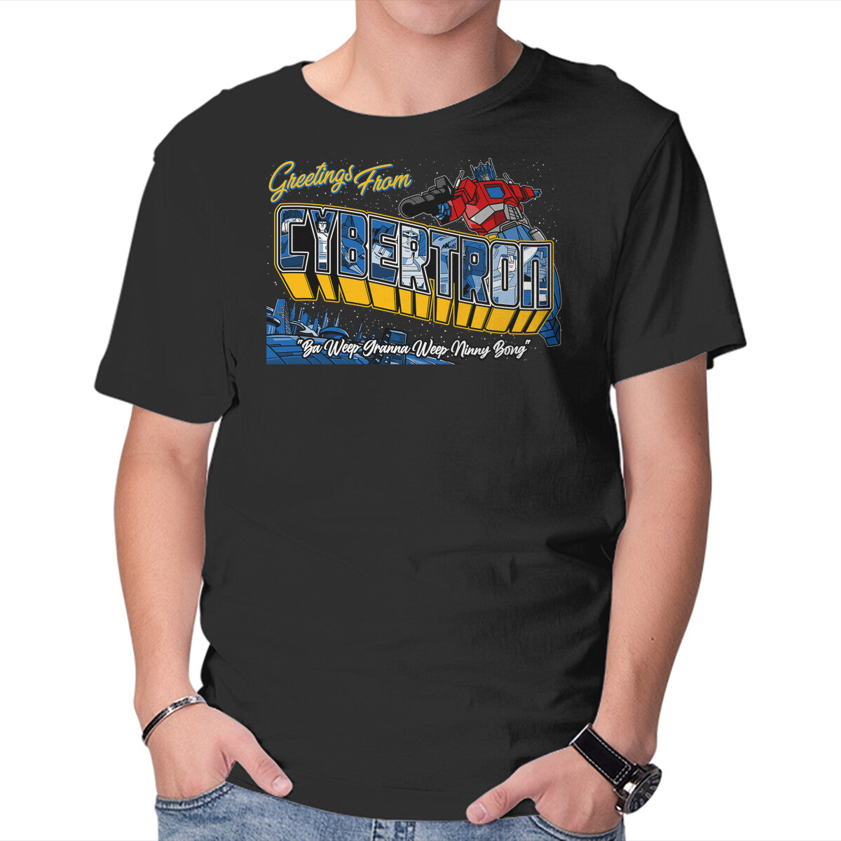 Unisex Crew Neck T-Shirt Greetings From Cyberplanet Graphic Short Sleeve Casual Tee XXXL