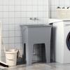 Laundry Tub Gray 59 X 41 X 75 Cm Resin
