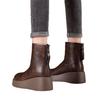 Real soft leather spring and autumn retro fashionable and comfortable short boots new round head thick sole heightening single boots