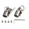 2 Pair of Deck Hinges with Quick Release Pins and Eye End Made from Marine Grade Stainless Steel for Bimini Tops