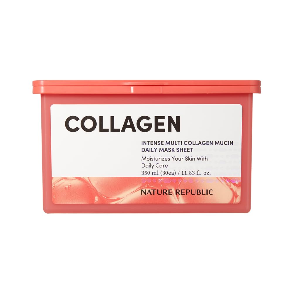 

NATURE REPUBLIC Ежедневная листовая маска в коробке, Коллаген, Упругость, Увлажнение,