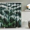 Nature Lovers Paradise Forest Shower Curtain Misty Mountains Dense Greenery Bath Decor Serenity Spa Style Complimentary Hook