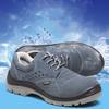 plus size men's leisure breathable summer steel toe caps work safety shoes cow suede leather security shoe worker safe boots man
