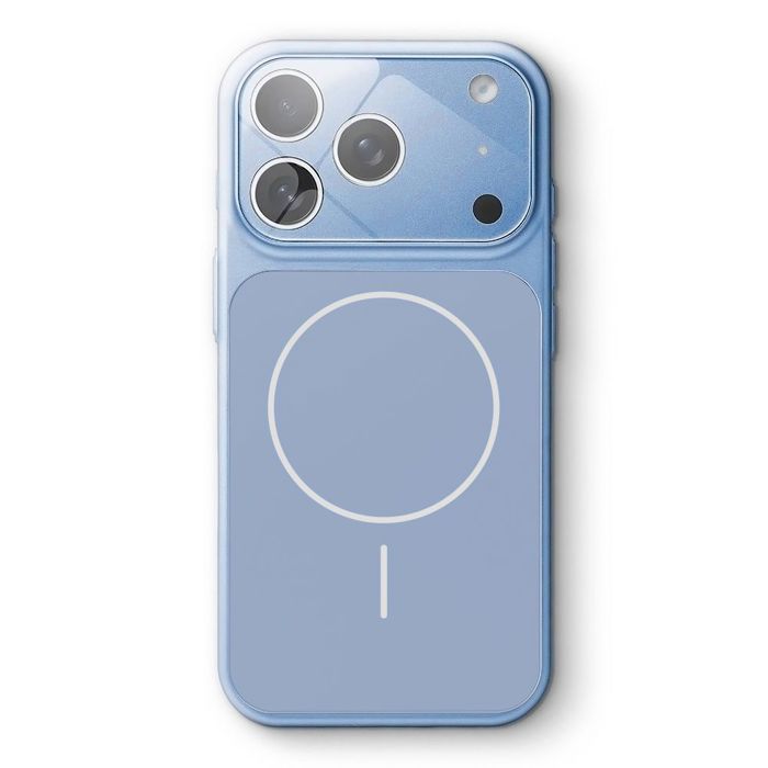 Coque pour iPhone 18 Pro, Antichoc Rigide avec Protection Caméra Anneau Magnétique - Bleu
