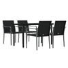 VidaXL Ensemble à manger de jardin 5 pcs coussins résine tressée acier 3186959